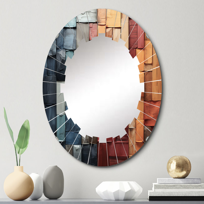 Andarta - Miroir mural moderne ovale, 30 po x 20 po