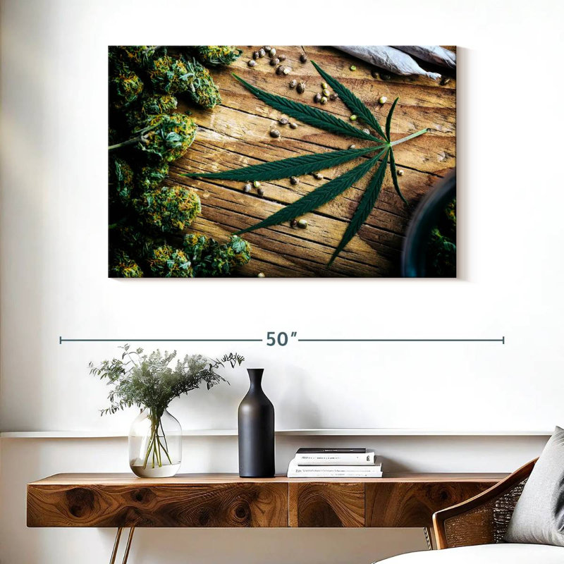 Marijuana séchée, H 26 po x l 39 po