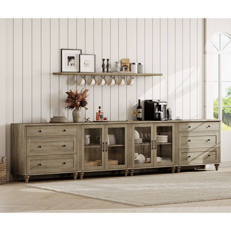 Scarlett 135.4'' Sideboard, Wash Gray