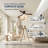  52-inch Modern Ceiling Fan with Light, 3 Solid Wood Blades, DC Motor, 6 Speeds, Flush Mount for Bedroom, Living Room-46137520