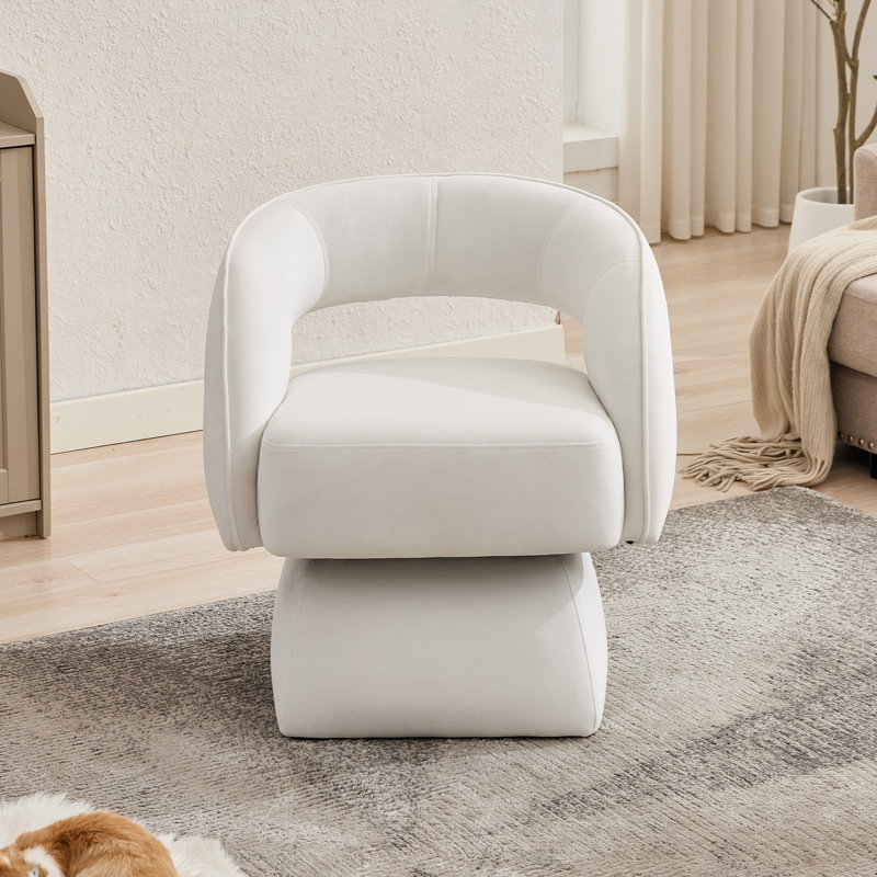 Fauteuil d'appoint moderne 27,7 po, Blanc