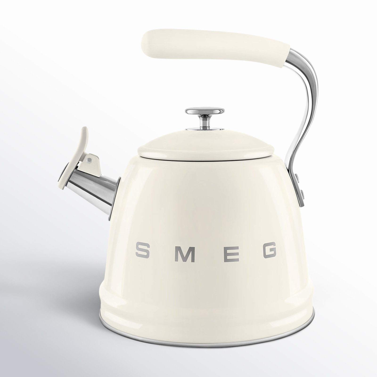 SMEG 50s Style Whistling Stovetop Kettle, Cream