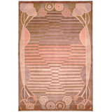 Kneiske Tibetan Hand-Knotted Wool Brown Area Rug