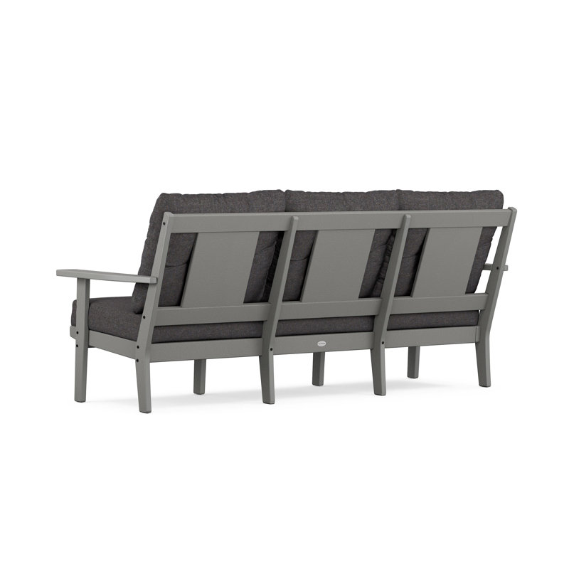 Prairie Deep Seating Sofa, Dune Burlap, Teak