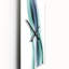 Fractal Lines Gray Blue - Horloge murale moderne-982940179