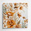 Aquarelle florale, art mural gris en métal 56-1522438971
