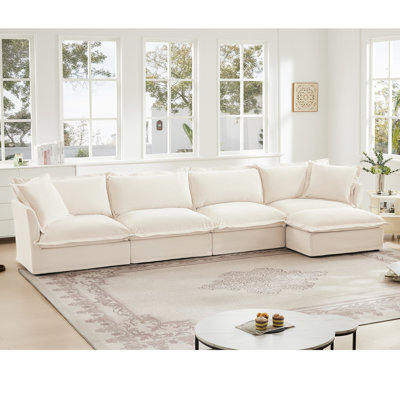 Revêtement de luxe en chenille avec coussins moelleux et rembourrage élégant en coton confortable pour un salon confortable