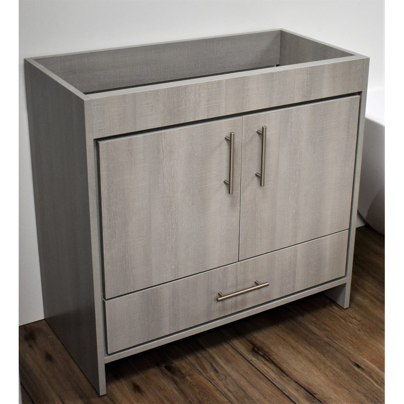 Base de meuble-lavabo simple 35,25 po Volpa, Gris patiné