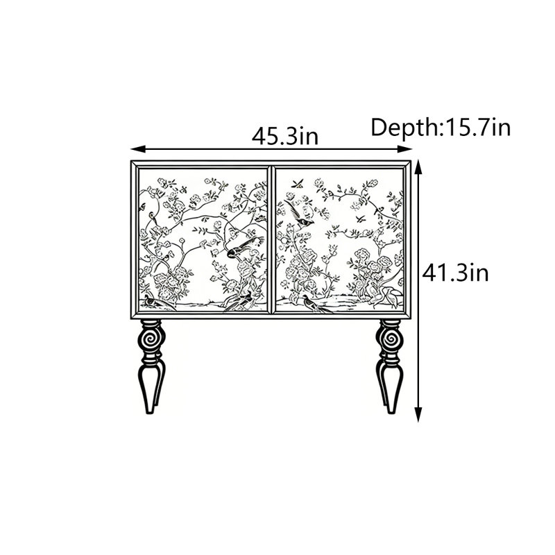 Armoire d'entrée en bois massif rétro français