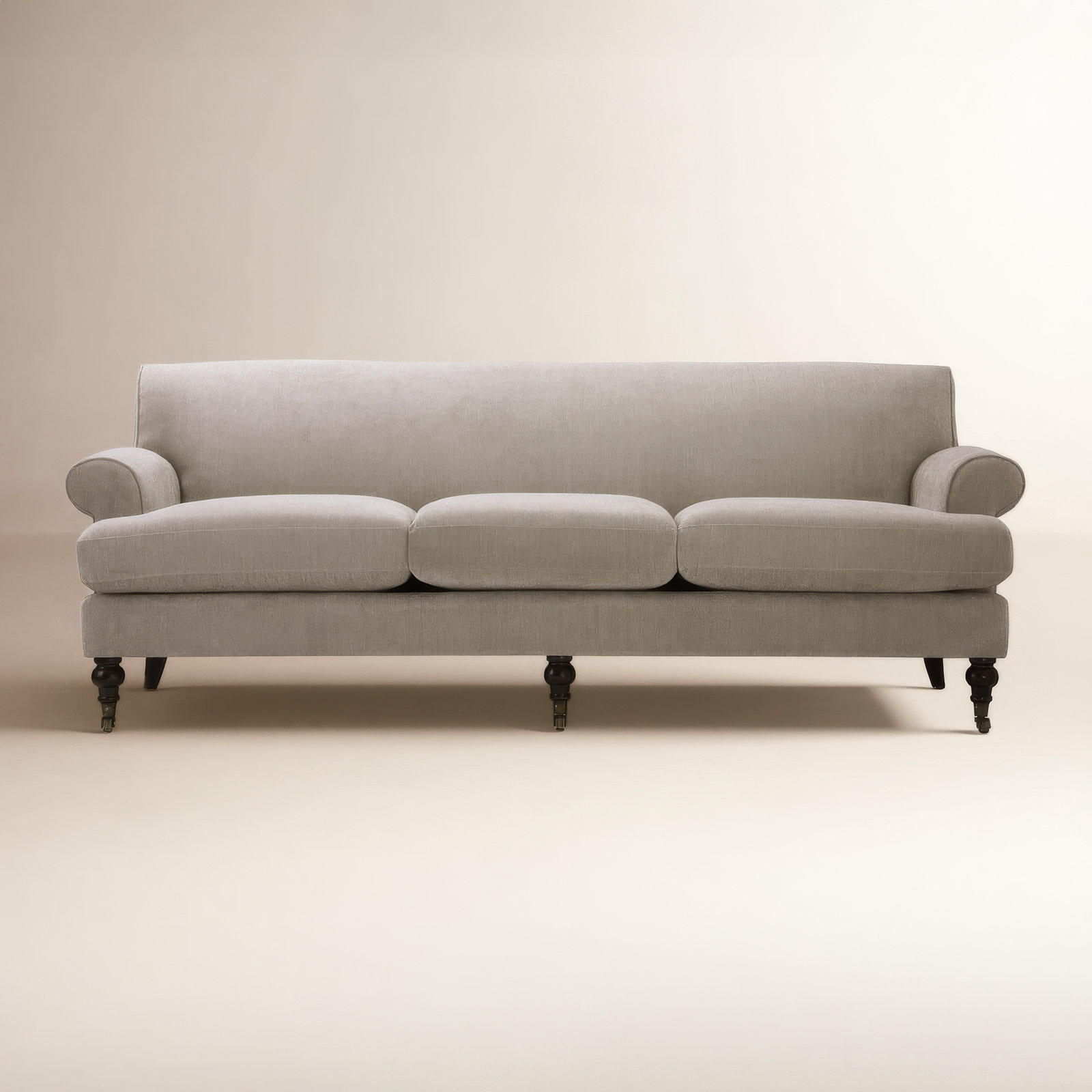 Harbor 88'' Upholstered Sofa, Silver Grey Velvet