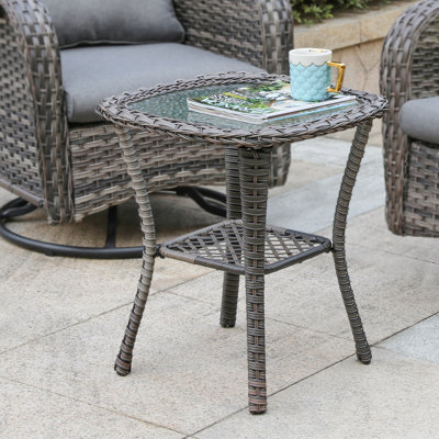 Table basse de patio en osier