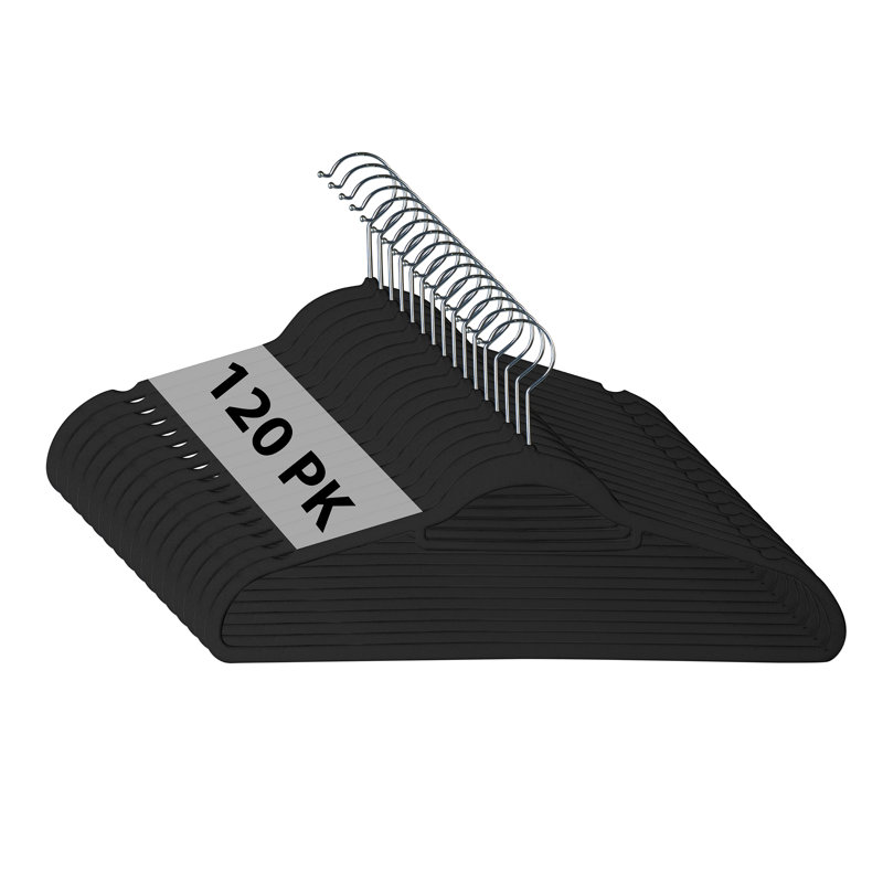 Cintres en velours Isaac Mizrahi, Noir, noir, noir, noir, 120