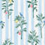 Citrus Wallpaper Bluebirds Vertical Stripes Wall Mural-1442385026