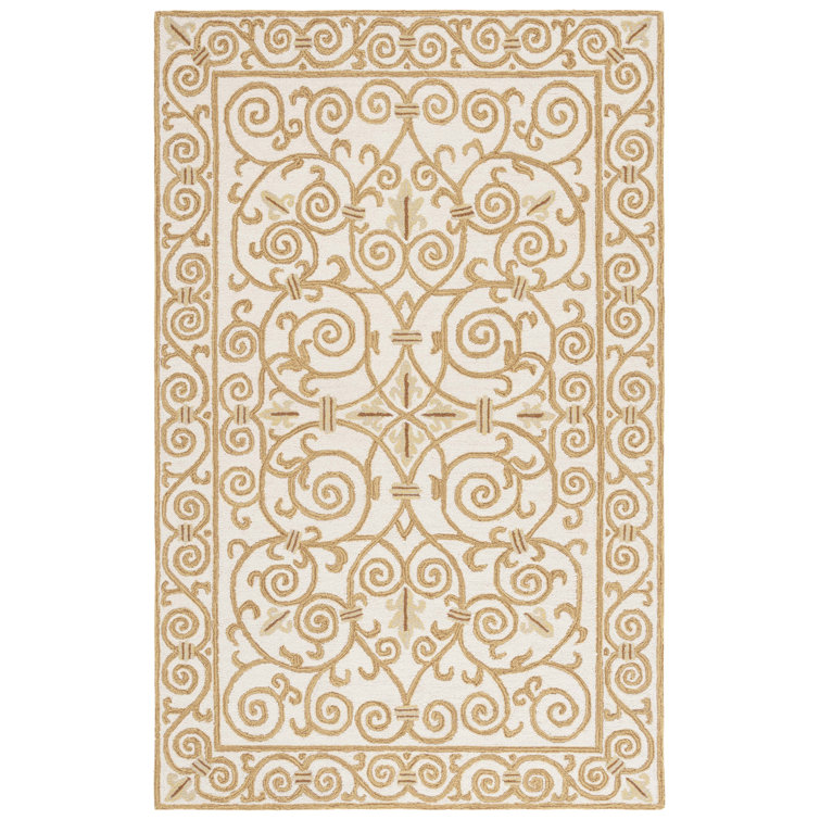 Bissette Hand Hooked Wool Pile Oriental Rug