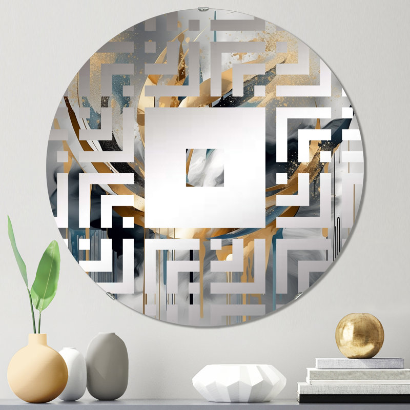 Titania - Miroir mural carré, 23,6 po x 23,6 po