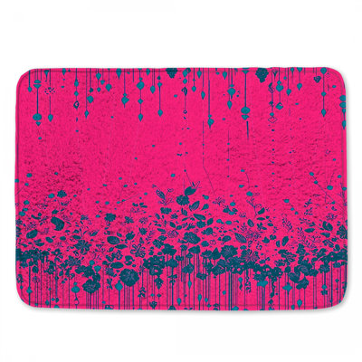 Tapis de bain floral