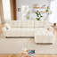 Canapé modulaire ergonomique à trois places de style contemporain avec repose-pieds-467458948