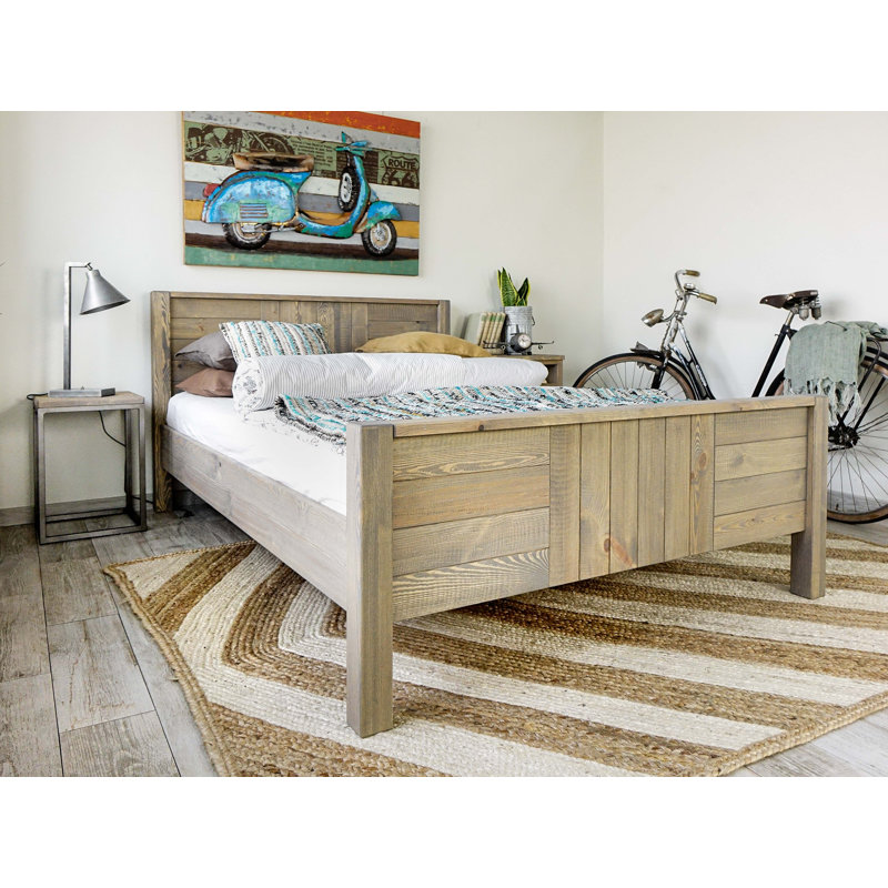Pinar Solid Wood Bed, European Kingsize (160 x 200 cm)