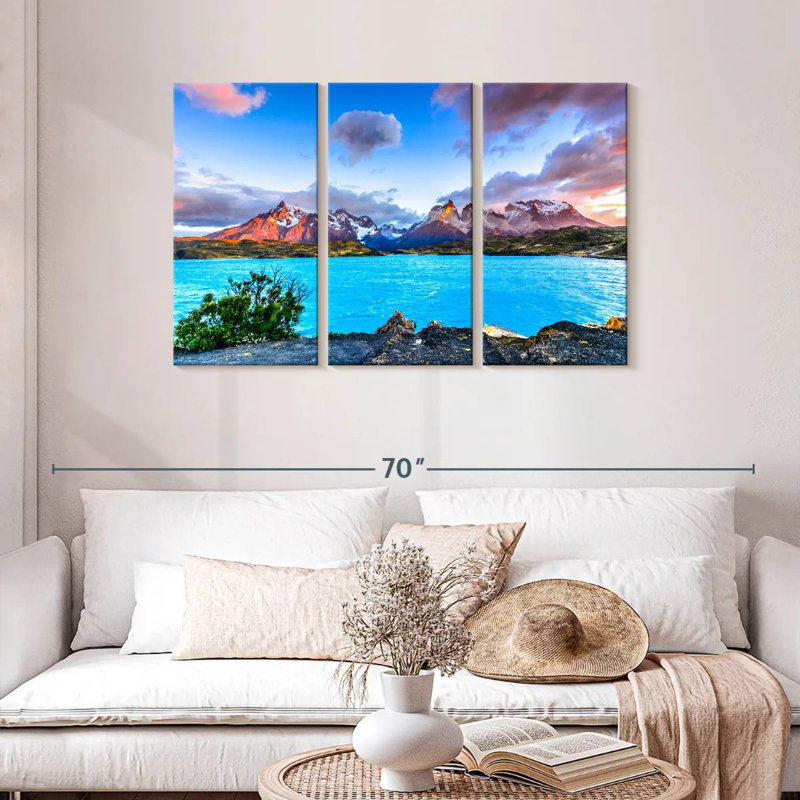 Paysage d'Alvord Torres Del Paine, H 28 po x l 45 po