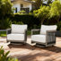 Sereno Patio Aluminum Club Swivel Chair Lounge Chairs With Cushions