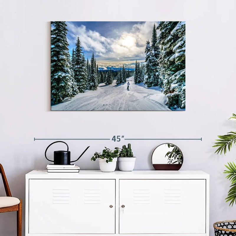 «Ski Away» sur toile, H 24 po x l 36 po x P 1,25 po