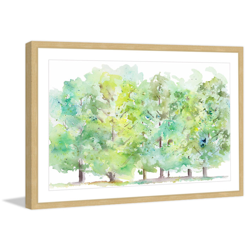 «Ripe Trees» par Kindsay Magahed - reproduction d'art encadrée, H 12 po x l 18 po