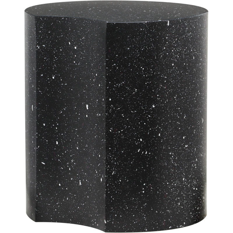 Table de bout Hylie, Noir / noir Terrazo, H 18 po x l 16 po x P 16 po
