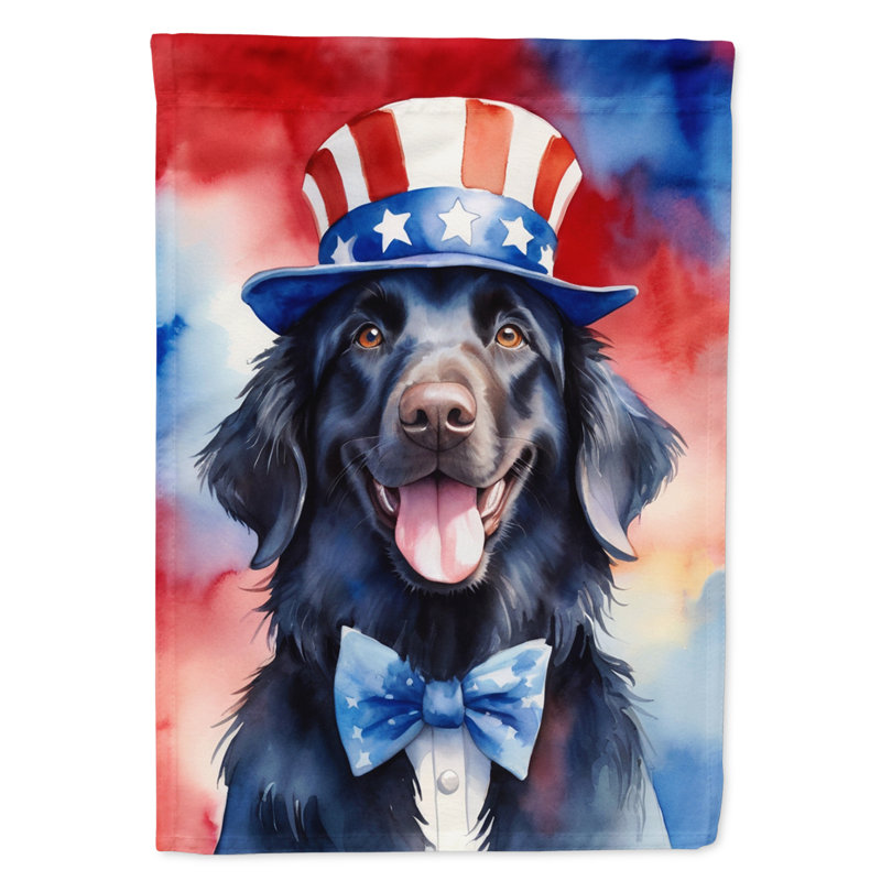 Drapeau patriotique du jardin américain, Retriever à poil plat