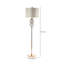 157.5cm Living Room Floor Lamp with Glass & Metal Base, Floor Standing Corner Lamp with Linen Shade