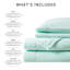 Drap-housse 100% molleton 4 pièces, ultra doux, confortable, boulochage, lavable à la machine, comprenant des draps-housses plats et 2 taies d'oreiller pour un sommeil luxueux en molleton