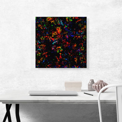 Dark Black Opal Precious Stone Gemstone Jewel - Wrapped Canvas Graphic Art
