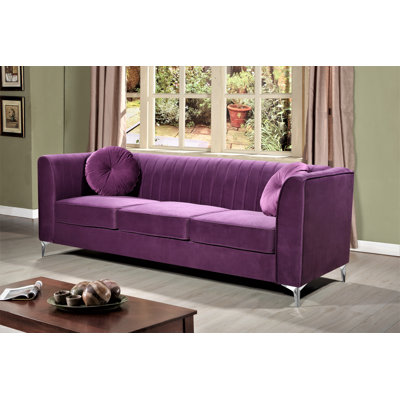 Doucette 86 " Velvet Sofa