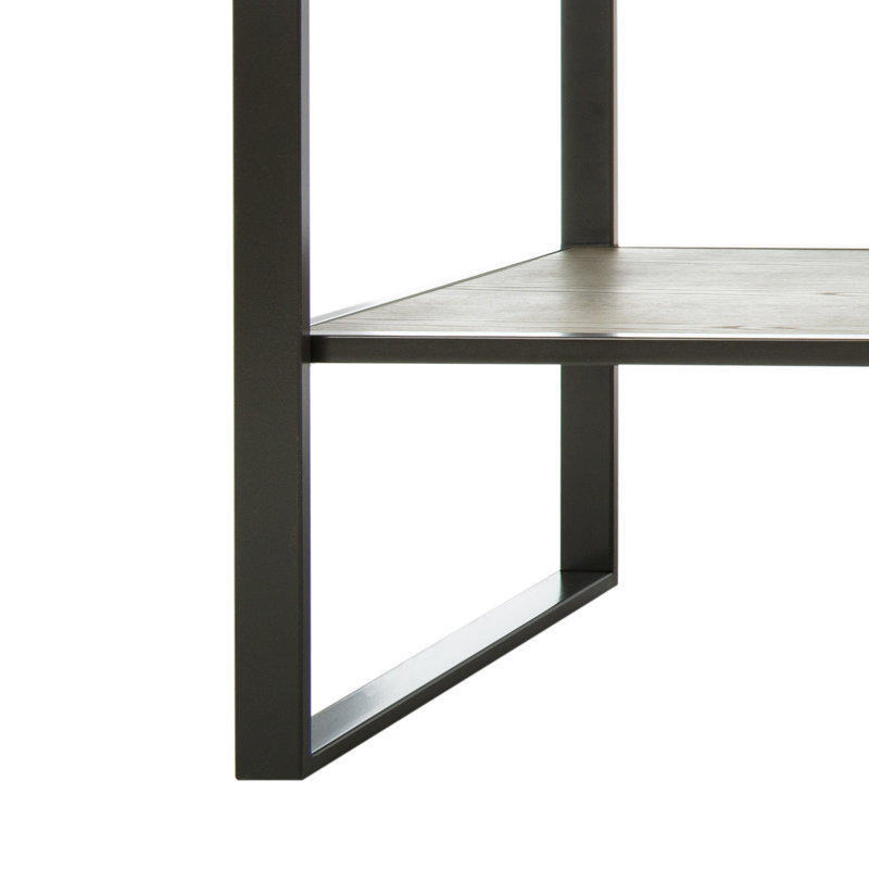 Skylar Etagere Storage Bookcase, Gunmetal/Rustic Oak