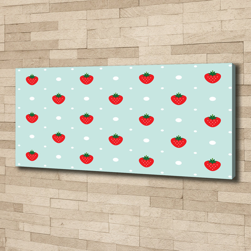 Strawberry Icons 1 Piece Painting on Canvas