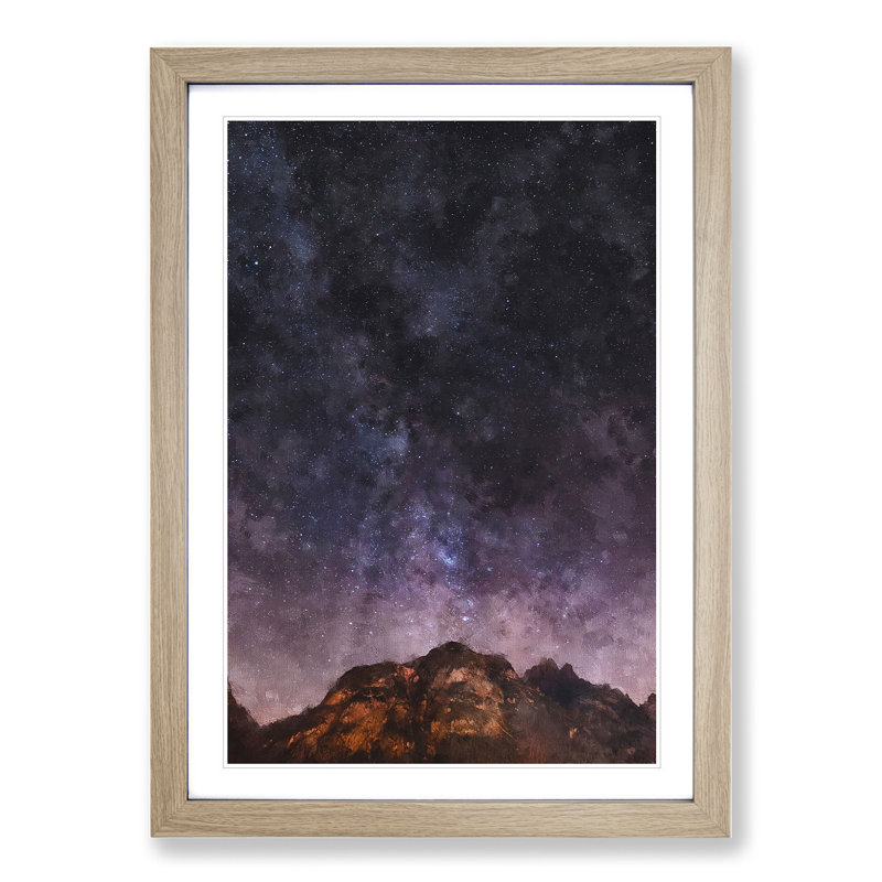 Mountain in Sappada Italy - Framed Print, 65cm H x 48cm W x 2cm D, Oak Framed