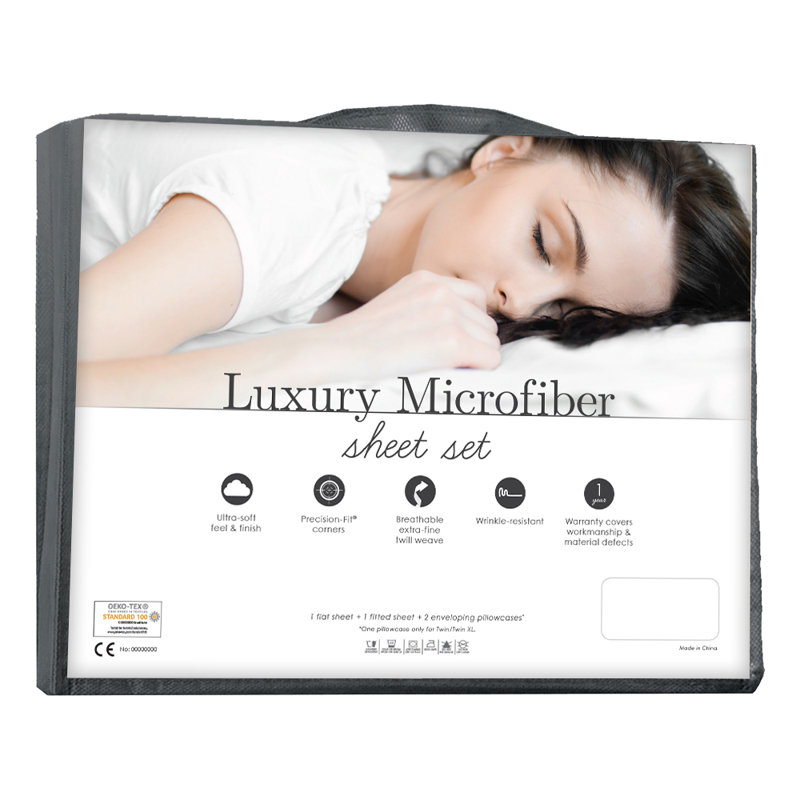 Luxury White Queen Microfiber Sheet Set