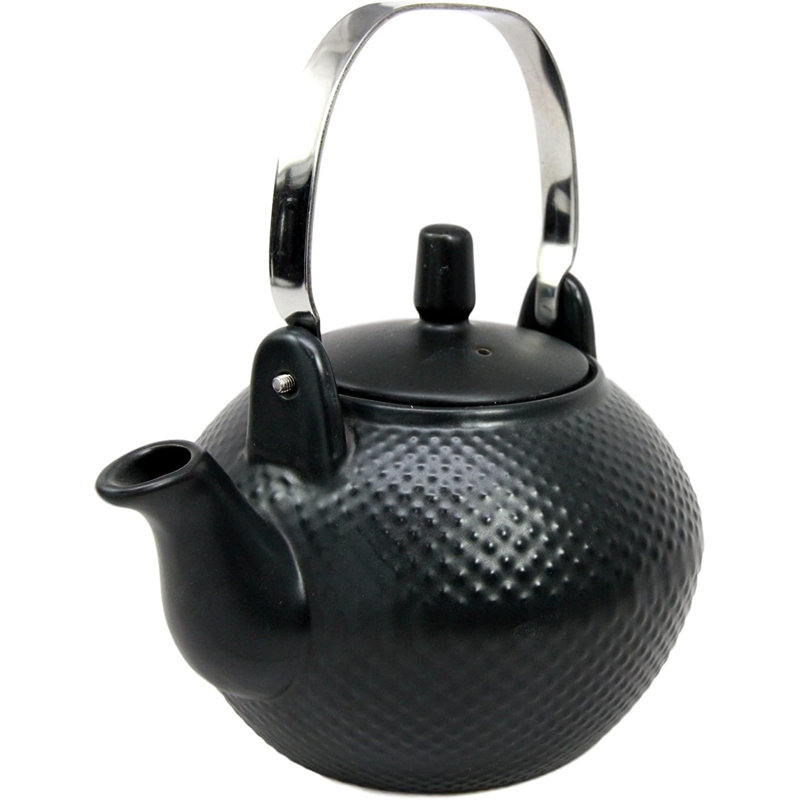 28 oz Théière en céramique, Noir
