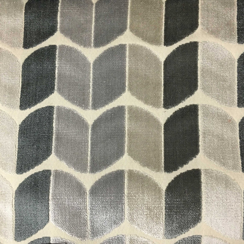 Copenhagen-Holland Cut Velvet Upholstery Fabric, Zinc
