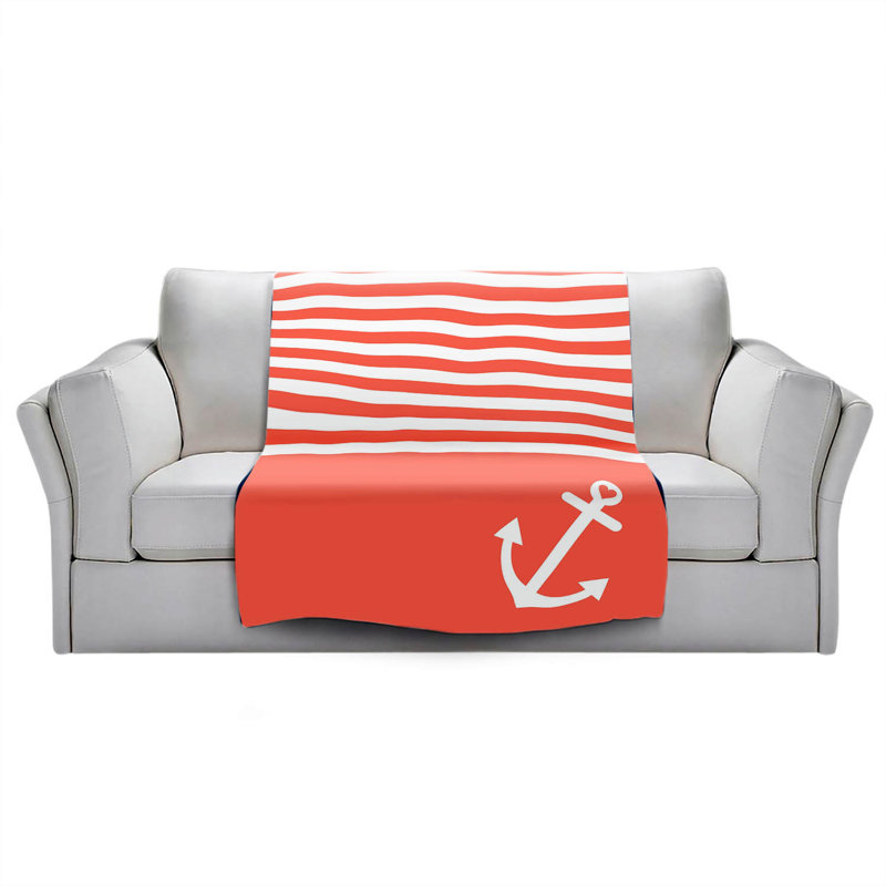  Jeté nautique Coral Love Anchor, l 68 po x L 80 po