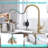 Single-Handle Pull-Down Kitchen Faucet with Deck Plate, 3-Function Spray Head, and 360-Degree Swivel Nozzle-94553827