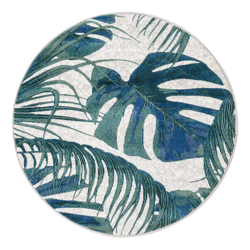 Abira Floral Indoor Rug, Round 3'3"
