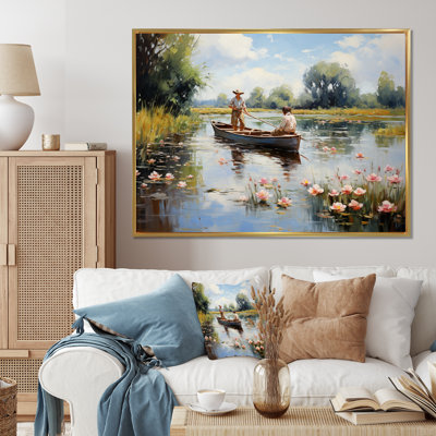 The Pond At Montgeron - Landscapes Canvas Wall Art