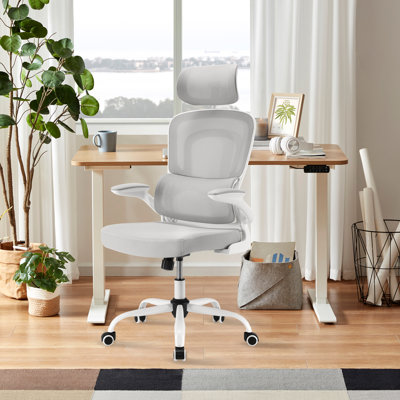 Chaise de bureau ergonomique en mélange de polyester et de polyester
