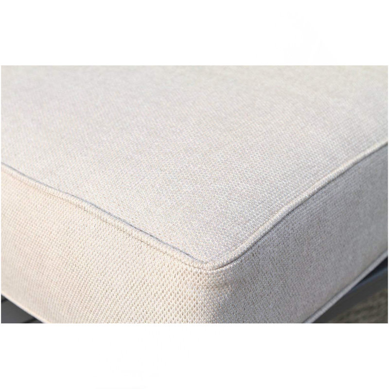 Repose-pieds d'extérieur avec coussin entièrement assemblé