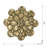 Gold Succulent Wall Plaque - 9.81 In. X 1.63 In., Resin & Metal, Modern Home Decor Piece 10X1.6X10 Inches, And Luminous Finish For Office