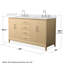 Meuble-lavabo double autoportant de 60 po avec plateau en quartz Janna-108352171-108352172