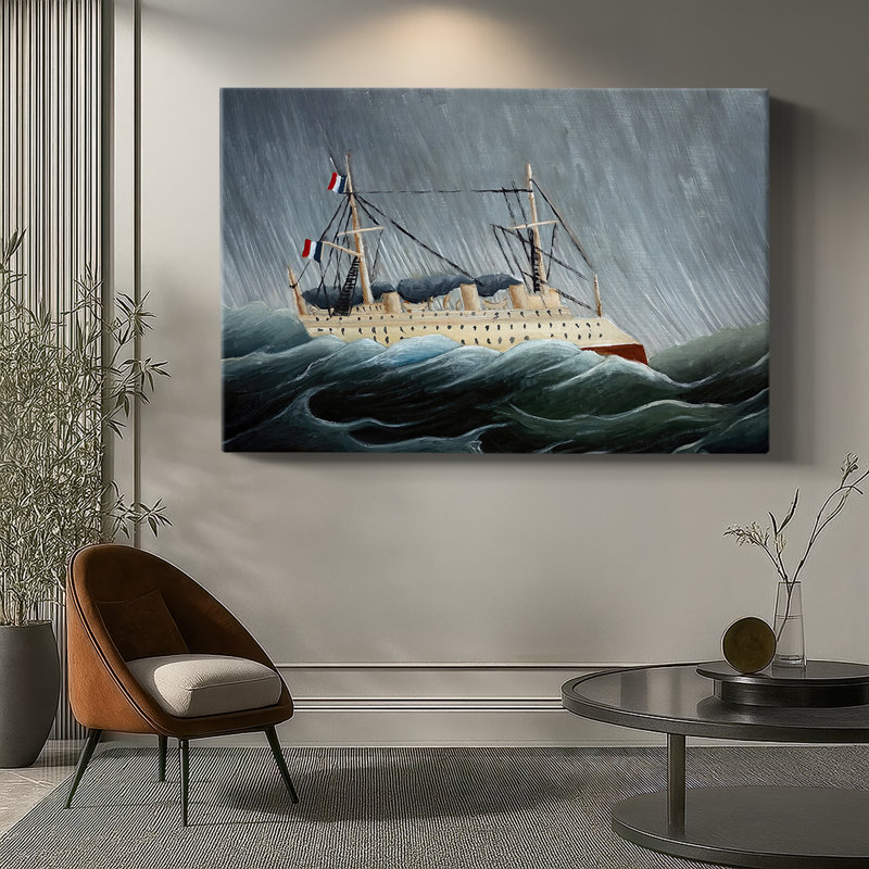 A Ship in a Storm (Navire dans la tempête)-Henri Rousseau-Gallery Wrapped Canvas-c. 1899, 8 x 12