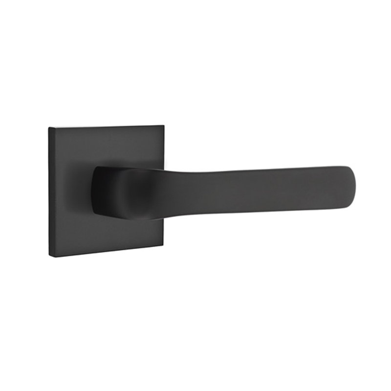 Levier de porte avec rosette Spencer, Droite, Dos plat
