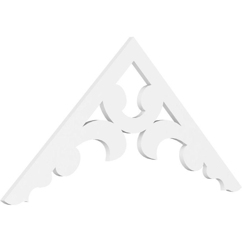 Gable en PVC de qualité architecturale Vienna, 60 po x 30 po x 1 po, 12 / 12, Plastique