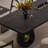 Black Rectangular Solid Wood Dining Table-108206102